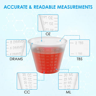 1oz Clear Plastic Measuring Cups -   Kitchen & DIY Arts - Lilymicky - JOLLYCHEF
