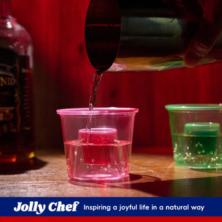 4.5oz Color Highly Durable Plastic Jager Bomb Cups - Vegas Bomb Drink & Party - Jolly Chef - JOLLYCHEF