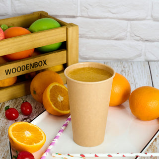 Multiple Size High End Brown Paper Coffee Cups - Diy Design & Office - LITOPAK - JOLLYCHEF