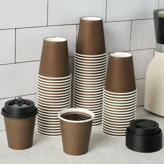 Multiple Size Brown Paper Coffee Cups Sets - Office & Party - LITOPAK - JOLLYCHEF