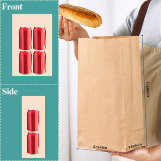 8lb/ 57lb Kraft Paper Paper Lunch Bags - Lunches & Grocery Shopping - MUCHII - JOLLYCHEF