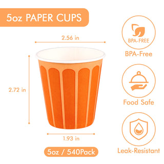 5oz Purple & Orange Paper Dessert Cups - Party & Picnic - LITOPAK - JOLLYCHEF