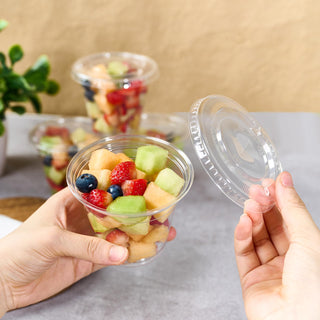 9oz/12oz/16oz/20oz Disposable Clear Plastic cups with Lid and Straw - Party & Picnic Use - Jolly Chef - JOLLYCHEF