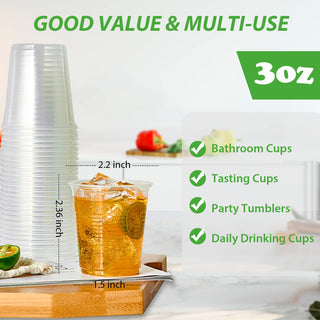 3oz/ 5oz Clear Straight Dessert Plastic Cups - Party & Pudding - Lilymicky - JOLLYCHEF