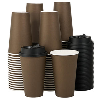Multiple Size Brown Paper Coffee Cups Sets - Office & Party - LITOPAK - JOLLYCHEF