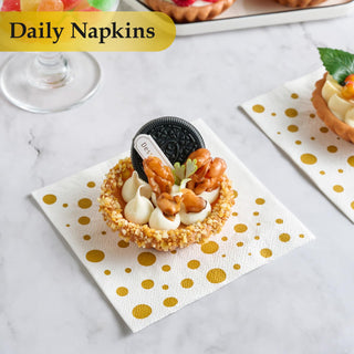 3 - Ply Solid Gold Cocktail Napkins – Weddings & Parties – Vplus - JOLLYCHEF