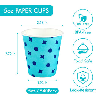 5oz Pink & Blue Paper Dessert Cups - Party & Picnic - LITOPAK - JOLLYCHEF