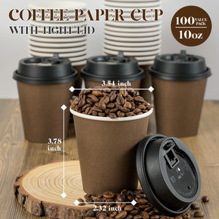 Multiple Size Brown Paper Coffee Cups Sets - Office & Party - LITOPAK - JOLLYCHEF