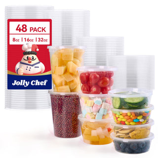 Plastic Round Meal Prep Containers with Lids - Meal Prep & Food Storage - Jolly Chef - JOLLYCHEF
