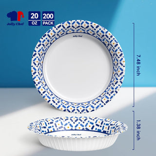 12/16/20oz Bulk Paper Bowls | Disposable Bowls for Steak, Pasta, Salad | Soak-Proof | Restaurant Supply