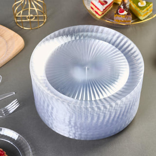 7in/ 10in Clear Plastic Plates for Weddings & Birthday Parties - FOCUSLINE - JOLLYCHEF