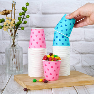 5oz Pink & Blue Paper Dessert Cups - Party & Picnic - LITOPAK - JOLLYCHEF