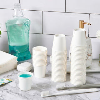 2oz White Bathroom Cups - Mouthwash & Party Use - JOLLY PARTY - JOLLYCHEF