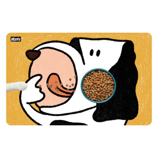 Artist-Designed Absorbent Non-Slip Pet Feeding Mat - Waterproof & Easy Clean Dog Food Mat - Home & Travel - Miyoky