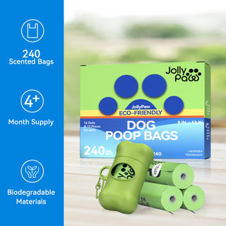Extra - Large Extra Thick Biodegradable Dog Poop Bags - Dog Waste Disposal & Cat Litter Cleanup - JollyPaw - JOLLYCHEF