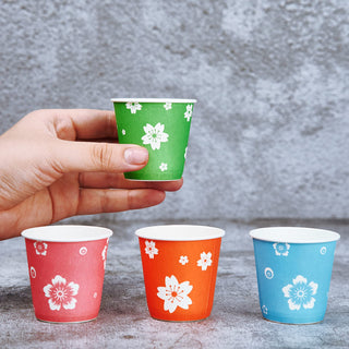 3oz Multicolor Flower Pattern Paper Dessert Cups - Party & Picnic - LITOPAK - JOLLYCHEF