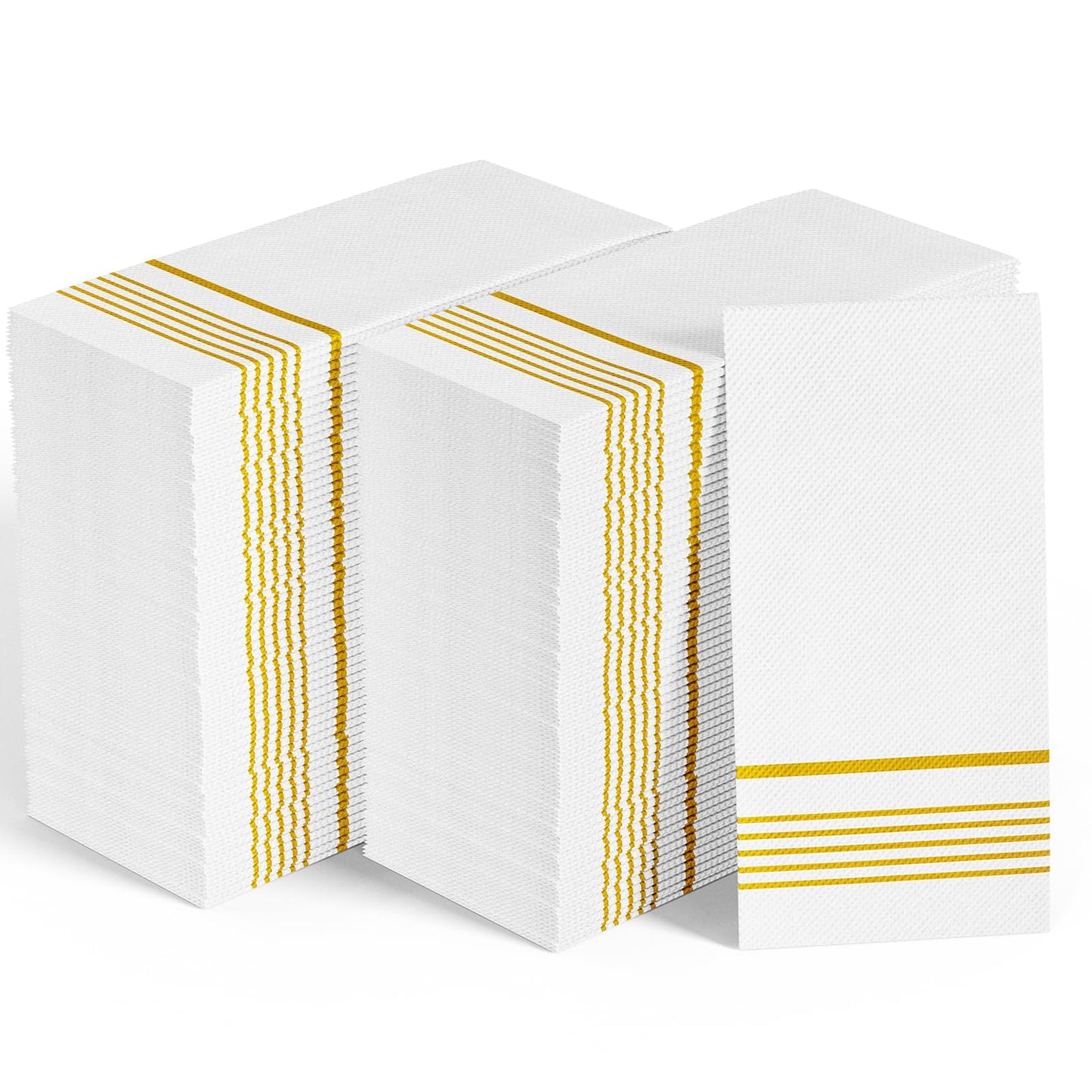 2 Ply Golden Stripe Classic Paper Napkins