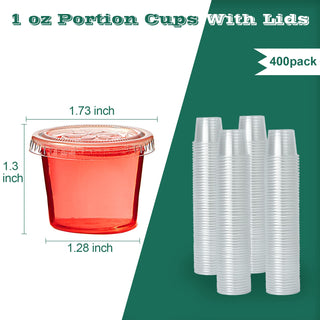 Multiple Sizes PET Plastic Portion Cups with Lids - Tasting Cup & snacks cups - Lilymicky - JOLLYCHEF