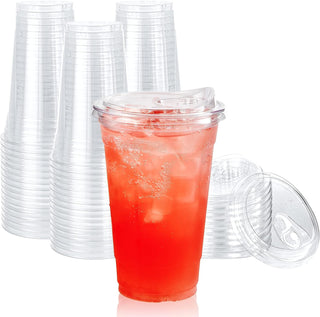Gobelets en plastique en vrac de plusieurs tailles | Récipients à boissons pour café glacé, smoothies, bubble tea | PET | Fournitures pour restaurants