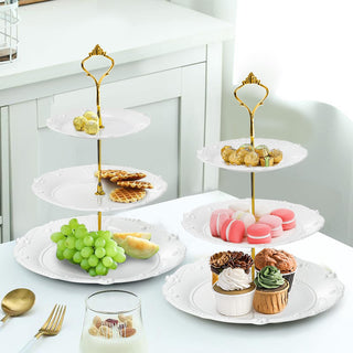3-Tier Cake Stand - Suitable for Wedding Tea Party Decoration