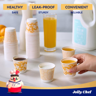3oz Orange Cloud Pattern Paper Dessert Cups - Party & Picnic - Jolly Chef - JOLLYCHEF