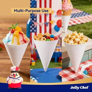 Bulk 4oz White Paper Snow Cone Cups | BPA Free | Restaurant Supply, Supermarket Supply