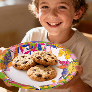 10in Vintage Floral Bird Design Disposable Paper Plates – Party & Wedding – MUCHII