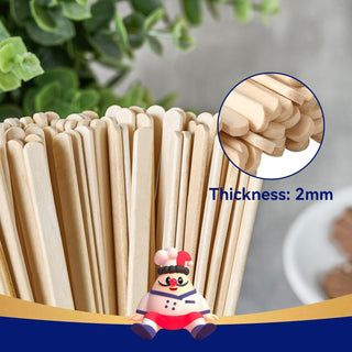Craft sticks with 2mm thickness, perfect for DIY projects and crafting supplies.