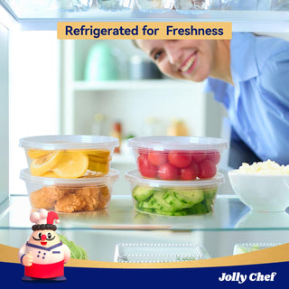 Plastic Round Meal Prep Containers with Lids - Meal Prep & Food Storage - Jolly Chef - JOLLYCHEF