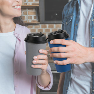 Multiple Size Blue, Gray Paper Coffee Cups Sets - Office & Cafe - LITOPAK - JOLLYCHEF