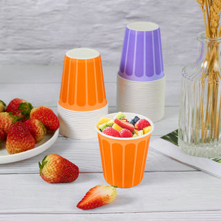 5oz Purple & Orange Paper Dessert Cups - Party & Picnic - LITOPAK - JOLLYCHEF