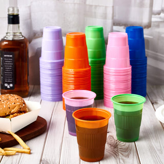 Multiple Sizes Assorted Color Textured Plastic Dessert Cups - Party & Bathroom Use - Lilymicky - JOLLYCHEF