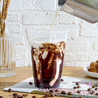 12oz/ 16oz Clear Plastic Cups with Flat Lids - Juice & Smoothies - FOCUSLINE - JOLLYCHEF