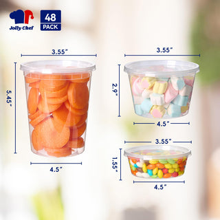 Plastic Round Meal Prep Containers with Lids - Meal Prep & Food Storage - Jolly Chef - JOLLYCHEF