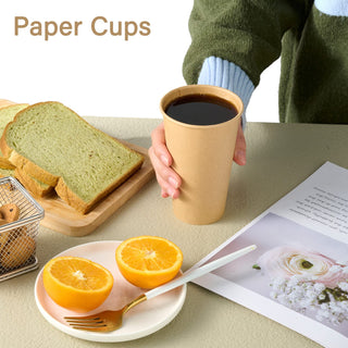 Multiple Size High End Brown Paper Coffee Cups - Diy Design & Office - LITOPAK - JOLLYCHEF