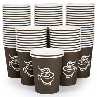 Multiple Sizes Coffee Patterns Brown Paper Coffee Cups - Party & Coffee - LITOPAK - JOLLYCHEF