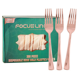 Rose Gold Plastic Knives, Forks & Spoons - Catering & Wedding - FOCUSLINE - JOLLYCHEF