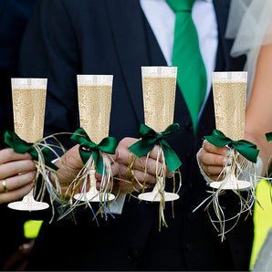 Paquet de 36 verres à champagne en plastique transparent, idéal pour les fêtes
