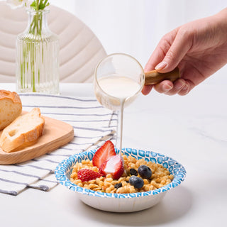 12oz/ 16oz/ 20oz Blue with Printed Camouflage Border Round Paper Bowls - Breakfast & Party - MUCHII - JOLLYCHEF
