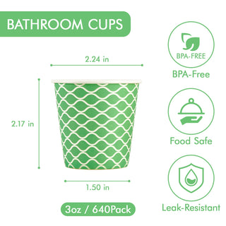 3oz Multicolor Wavy Stripes Patterns Paper Dessert Cups - Mini Snack Cup & Cupcake - LITOPAK - JOLLYCHEF