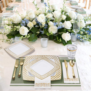 Clear Elegant gold dinnerware set - Wedding & Birthday Party - FOCUSLINE - JOLLYCHEF