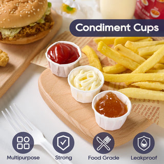 0.75oz/ 1oz Paper Dessert Cups - Sample Cups & Food Dessert Services - LITOPAK - JOLLYCHEF