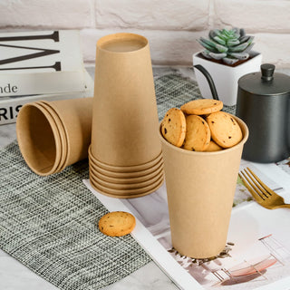 Multiple Size High End Brown Paper Coffee Cups - Diy Design & Office - LITOPAK - JOLLYCHEF