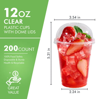 12oz/ 16oz Clear Parfait Cup with Dome Lids - Juice & Smoothies - FOCUSLINE - JOLLYCHEF