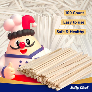 Jolly Chef popsicle sticks: 100 count, easy to use, safe & healthy.