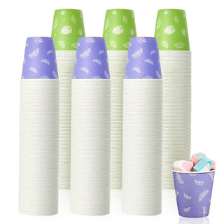 5oz Purple & Green Versatile Paper Dessert Cups - Party & Home Use - LITOPAK - JOLLYCHEF