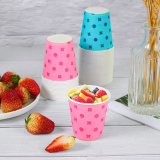 5oz Pink & Blue Paper Dessert Cups - Party & Picnic - LITOPAK - JOLLYCHEF