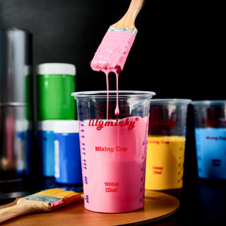 20oz/32oz Clear Plastic Measuring Cups with Stirrers - Kitchen & DIY Projects - Lilymicky - JOLLYCHEF