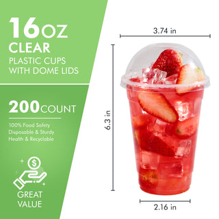 12oz/ 16oz Clear Parfait Cup with Dome Lids - Juice & Smoothies - FOCUSLINE - JOLLYCHEF