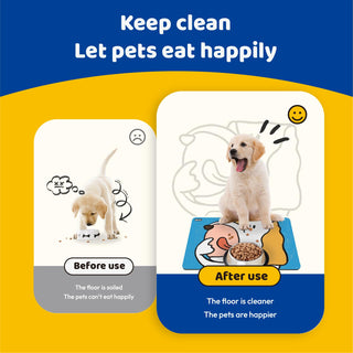 Artist-Designed Absorbent Non-Slip Pet Feeding Mat - Waterproof & Easy Clean Dog Food Mat - Home & Travel - Miyoky